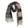 thumbnail image 1 of FORMRS Womens Scarf Winter Soft Long Big Warm Shawls Wrap Tassel Scarves, Beige Striped Trees, 1 of 9