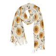 thumbnail image 1 of FORMRS Womens Scarf Winter Soft Long Big Warm Shawls Wrap Tassel Scarves, Beige Sunflower Pattern, 1 of 9