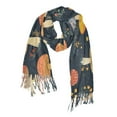 thumbnail image 1 of FORMRS Womens Scarf Winter Soft Long Big Warm Shawls Wrap Tassel Scarves, Black Mushroom Pattern, 1 of 9
