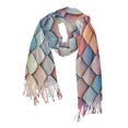 thumbnail image 1 of FORMRS Womens Scarf Winter Soft Long Big Warm Shawls Wrap Tassel Scarves, Blue Art Pattern, 1 of 9