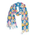 thumbnail image 1 of FORMRS Womens Scarf Winter Soft Long Big Warm Shawls Wrap Tassel Scarves, Blue Checkered Daisy, 1 of 9