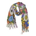 thumbnail image 1 of FORMRS Womens Scarf Winter Soft Long Big Warm Shawls Wrap Tassel Scarves, Blue Floral, 1 of 9
