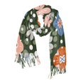 thumbnail image 1 of FORMRS Womens Scarf Winter Soft Long Big Warm Shawls Wrap Tassel Scarves, Blue Geometric Flowers, 1 of 9