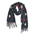 thumbnail image 1 of FORMRS Womens Scarf Winter Soft Long Big Warm Shawls Wrap Tassel Scarves, Blue Stars Pattern, 1 of 9