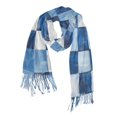 thumbnail image 1 of FORMRS Womens Scarf Winter Soft Long Big Warm Shawls Wrap Tassel Scarves, Blue and Gray Plaid Pattern, 1 of 9