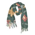 thumbnail image 1 of FORMRS Womens Scarf Winter Soft Long Big Warm Shawls Wrap Tassel Scarves, Brown Christmas Gingerbread, 1 of 9