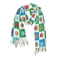 thumbnail image 1 of FORMRS Womens Scarf Winter Soft Long Big Warm Shawls Wrap Tassel Scarves, Christmas Dog Paws Pattern, 1 of 9