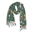thumbnail image 1 of FORMRS Womens Scarf Winter Soft Long Big Warm Shawls Wrap Tassel Scarves, Christmas Gingerbread, 1 of 9