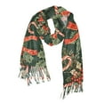 thumbnail image 1 of FORMRS Womens Scarf Winter Soft Long Big Warm Shawls Wrap Tassel Scarves, Christmas Holly Bows, 1 of 9