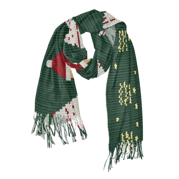 FORMRS Womens Scarf Winter Soft Long Big Warm Shawls Wrap Tassel Scarves, Christmas Santa Hats