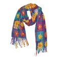 thumbnail image 1 of FORMRS Womens Scarf Winter Soft Long Big Warm Shawls Wrap Tassel Scarves, Colorful Checkered Daisy, 1 of 9