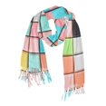 thumbnail image 1 of FORMRS Womens Scarf Winter Soft Long Big Warm Shawls Wrap Tassel Scarves, Colorful Checkered Pattern, 1 of 9