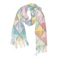 thumbnail image 1 of FORMRS Womens Scarf Winter Soft Long Big Warm Shawls Wrap Tassel Scarves, Colorful Geometric, 1 of 9
