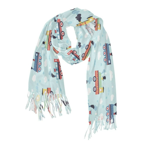 FORMRS Womens Scarf Winter Soft Long Big Warm Shawls Wrap Tassel Scarves, Colorful Trains