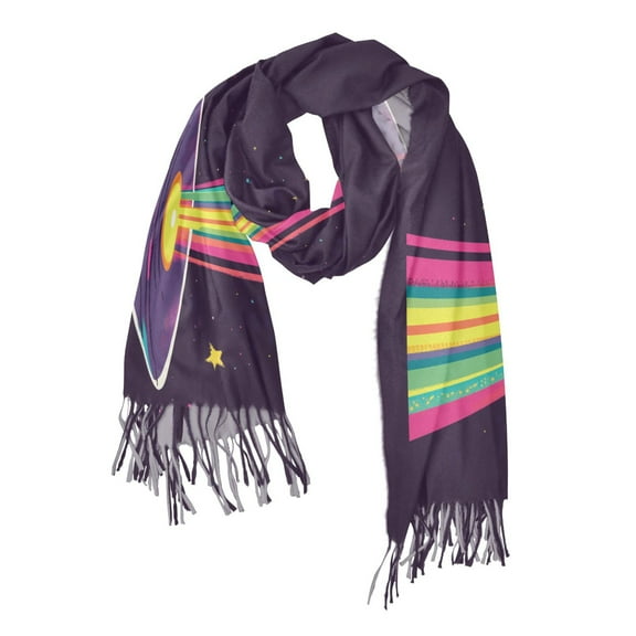 FORMRS Womens Scarf Winter Soft Long Big Warm Shawls Wrap Tassel Scarves, Colorful UFO