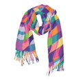 thumbnail image 1 of FORMRS Womens Scarf Winter Soft Long Big Warm Shawls Wrap Tassel Scarves, Colorful Wavy Pattern, 1 of 9