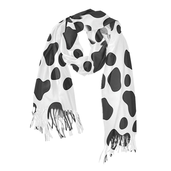 FORMRS Womens Scarf Winter Soft Long Big Warm Shawls Wrap Tassel Scarves, Cow Spots