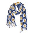 thumbnail image 1 of FORMRS Womens Scarf Winter Soft Long Big Warm Shawls Wrap Tassel Scarves, Elegant Daisy Pattern, 1 of 9