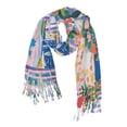thumbnail image 1 of FORMRS Womens Scarf Winter Soft Long Big Warm Shawls Wrap Tassel Scarves, Floral Window, 1 of 9