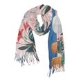 thumbnail image 1 of FORMRS Womens Scarf Winter Soft Long Big Warm Shawls Wrap Tassel Scarves, Flowers and Leaves, 1 of 9