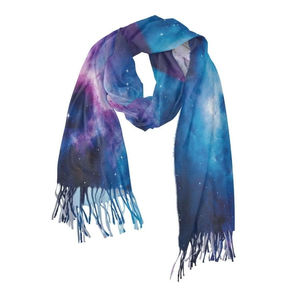 FORMRS Womens Scarf Winter Soft Long Big Warm Shawls Wrap Tassel Scarves, Galaxy Pattern