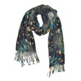 thumbnail image 1 of FORMRS Womens Scarf Winter Soft Long Big Warm Shawls Wrap Tassel Scarves, Gold Peacock Pattern, 1 of 9