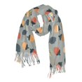 thumbnail image 1 of FORMRS Womens Scarf Winter Soft Long Big Warm Shawls Wrap Tassel Scarves, Gray Acorns Pattern, 1 of 9