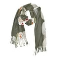 thumbnail image 1 of FORMRS Womens Scarf Winter Soft Long Big Warm Shawls Wrap Tassel Scarves, Gray Cute Snowmen, 1 of 9