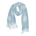 thumbnail image 1 of FORMRS Womens Scarf Winter Soft Long Big Warm Shawls Wrap Tassel Scarves, Gray Snowflake, 1 of 9