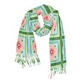 thumbnail image 1 of FORMRS Womens Scarf Winter Soft Long Big Warm Shawls Wrap Tassel Scarves, Green Blossom Mosaic, 1 of 9