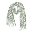 thumbnail image 1 of FORMRS Womens Scarf Winter Soft Long Big Warm Shawls Wrap Tassel Scarves, Green Floral Cat Pattern, 1 of 9