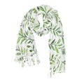 thumbnail image 1 of FORMRS Womens Scarf Winter Soft Long Big Warm Shawls Wrap Tassel Scarves, Green Leafy Pattern, 1 of 9