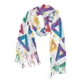 thumbnail image 1 of FORMRS Womens Scarf Winter Soft Long Big Warm Shawls Wrap Tassel Scarves, Green Simple Triangles, 1 of 9