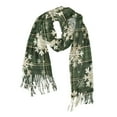 thumbnail image 1 of FORMRS Womens Scarf Winter Soft Long Big Warm Shawls Wrap Tassel Scarves, Green Snowflakes Pattern, 1 of 9
