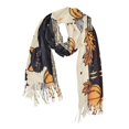 thumbnail image 1 of FORMRS Womens Scarf Winter Soft Long Big Warm Shawls Wrap Tassel Scarves, Halloween Cat, 1 of 9