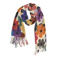 thumbnail image 1 of FORMRS Womens Scarf Winter Soft Long Big Warm Shawls Wrap Tassel Scarves, Large Colorful Flowers Pattern, 1 of 9