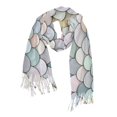 thumbnail image 1 of FORMRS Womens Scarf Winter Soft Long Big Warm Shawls Wrap Tassel Scarves, Light Blue Shimmering Pattern, 1 of 9