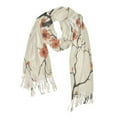 thumbnail image 1 of FORMRS Womens Scarf Winter Soft Long Big Warm Shawls Wrap Tassel Scarves, Light Red Flowers, 1 of 9