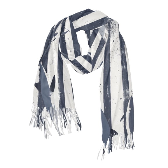 FORMRS Womens Scarf Winter Soft Long Big Warm Shawls Wrap Tassel Scarves, Light Sharks