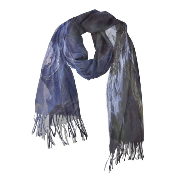 FORMRS Womens Scarf Winter Soft Long Big Warm Shawls Wrap Tassel Scarves, Moonlight Mountain