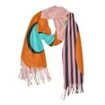 thumbnail image 1 of FORMRS Womens Scarf Winter Soft Long Big Warm Shawls Wrap Tassel Scarves, Orange Circle, 1 of 9