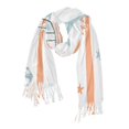 thumbnail image 1 of FORMRS Womens Scarf Winter Soft Long Big Warm Shawls Wrap Tassel Scarves, Orange Nautical Pattern, 1 of 9
