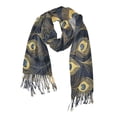 thumbnail image 1 of FORMRS Womens Scarf Winter Soft Long Big Warm Shawls Wrap Tassel Scarves, Peacock Feathers Pattern, 1 of 9