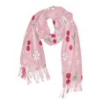 thumbnail image 1 of FORMRS Womens Scarf Winter Soft Long Big Warm Shawls Wrap Tassel Scarves, Pink Cute Cherry Pattern, 1 of 9