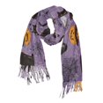 thumbnail image 1 of FORMRS Womens Scarf Winter Soft Long Big Warm Shawls Wrap Tassel Scarves, Purple Halloween Black Cat, 1 of 9