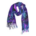thumbnail image 1 of FORMRS Womens Scarf Winter Soft Long Big Warm Shawls Wrap Tassel Scarves, Purple Mushrooms Pattern, 1 of 9
