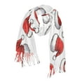 thumbnail image 1 of FORMRS Womens Scarf Winter Soft Long Big Warm Shawls Wrap Tassel Scarves, Red Santa Hats Pattern, 1 of 9