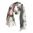 thumbnail image 1 of FORMRS Womens Scarf Winter Soft Long Big Warm Shawls Wrap Tassel Scarves, Red Snowmen, 1 of 9
