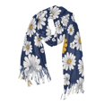 thumbnail image 1 of FORMRS Womens Scarf Winter Soft Long Big Warm Shawls Wrap Tassel Scarves, Retro Daisy Pattern, 1 of 9