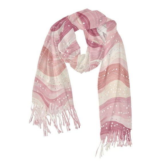 FORMRS Womens Scarf Winter Soft Long Big Warm Shawls Wrap Tassel Scarves, Soft Brown Pattern